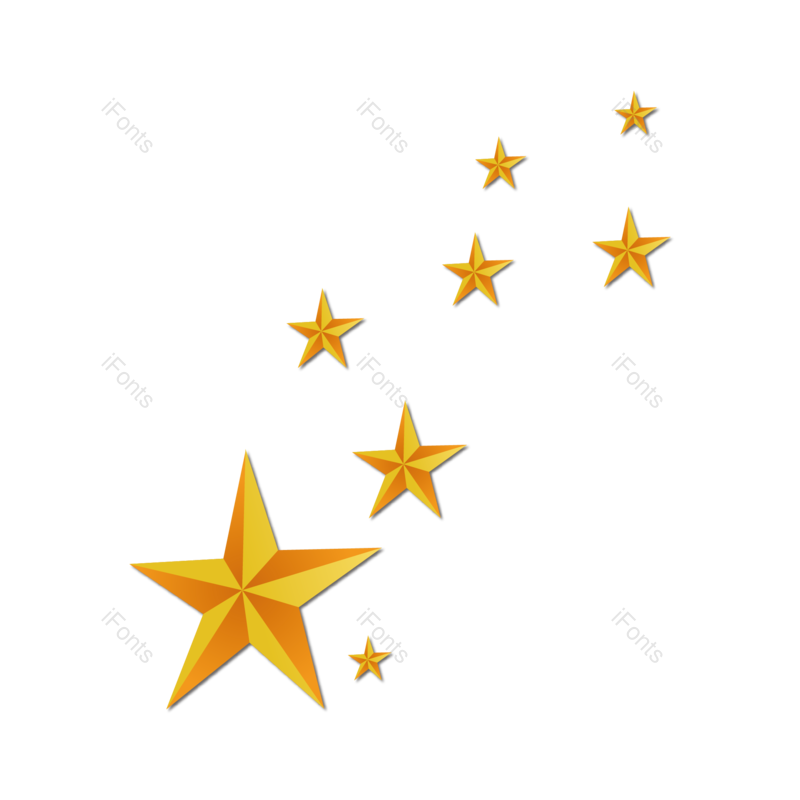 装饰图片,动感元素,立体感PNG,星星免抠素材